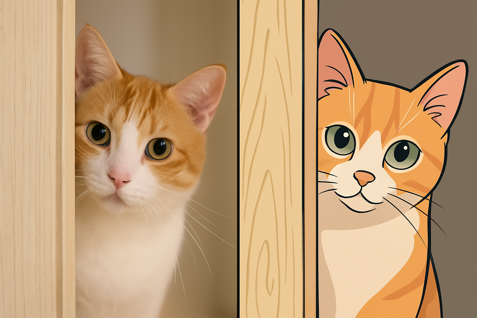 Image to Cartoon AI Example - Pet Illustration