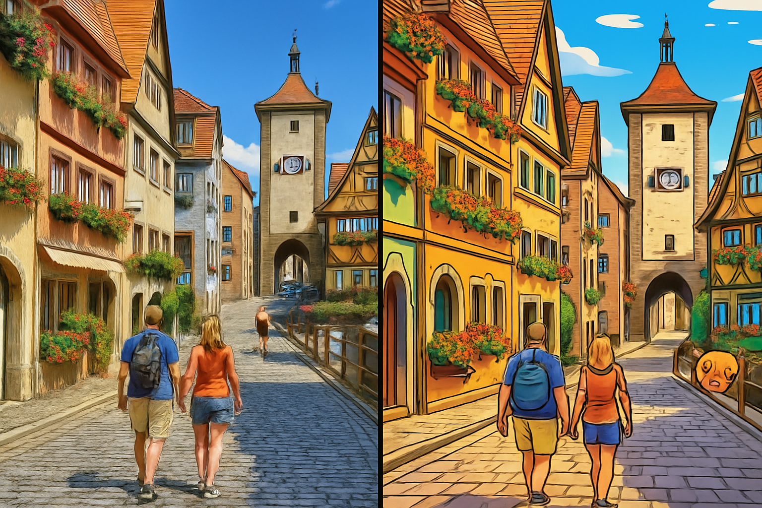 Image to Cartoon AI Scenery Example